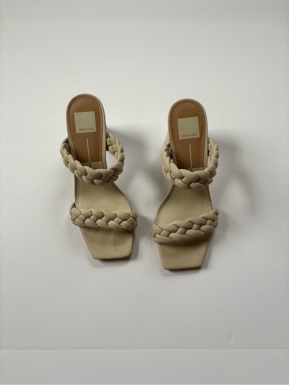 Dolce Vita Women's Braided Strap Heels in Beige